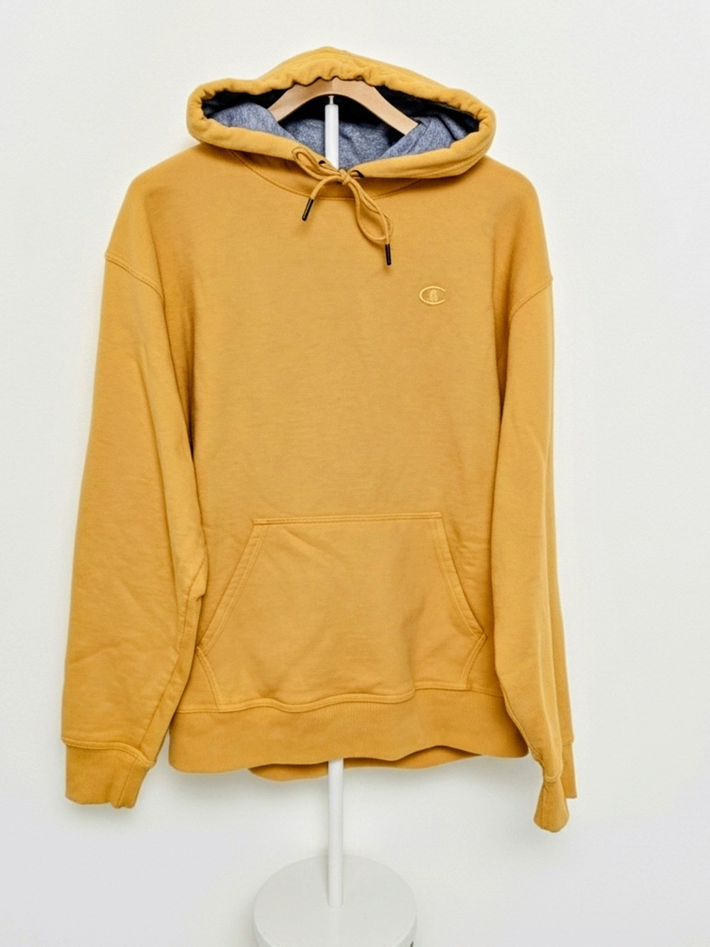 Champion Men’s Mustard Yellow Hooded Sweatshirt Streetwear- Sportswear MENS XL - Picture 5 of 6